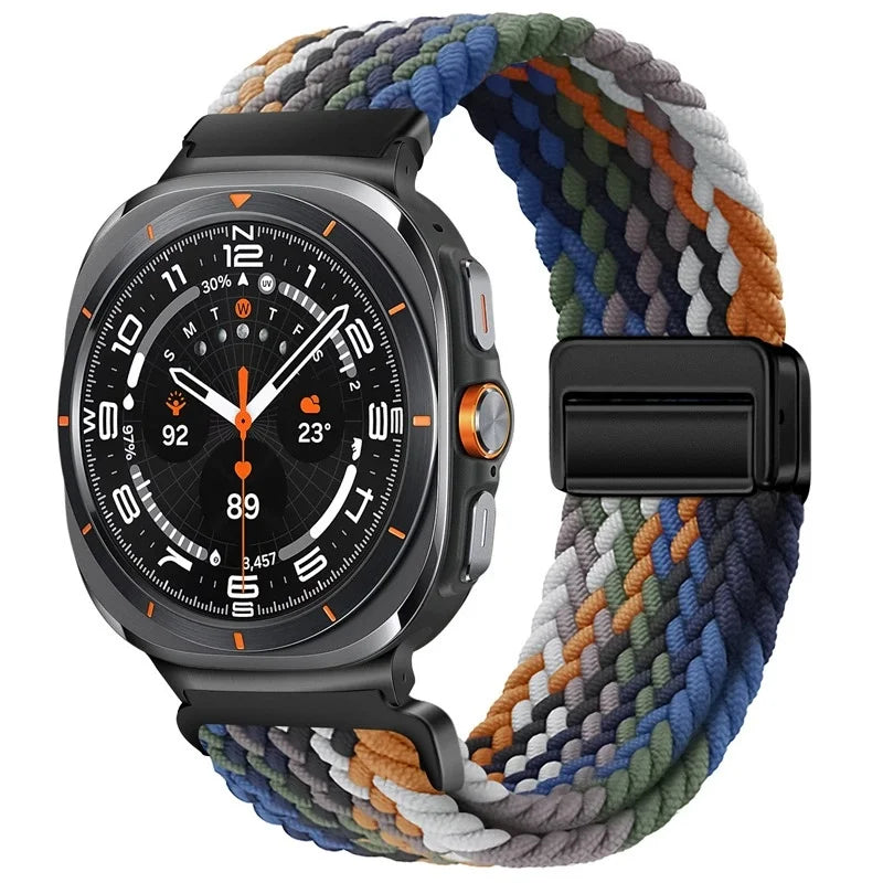 Nylon Braided Loop Strap | Magnetic Sport Bracelet for Watches
