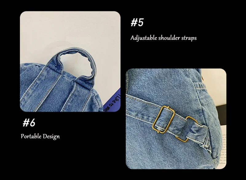 Trendy Denim Backpack for Students | Durable & Stylish Design