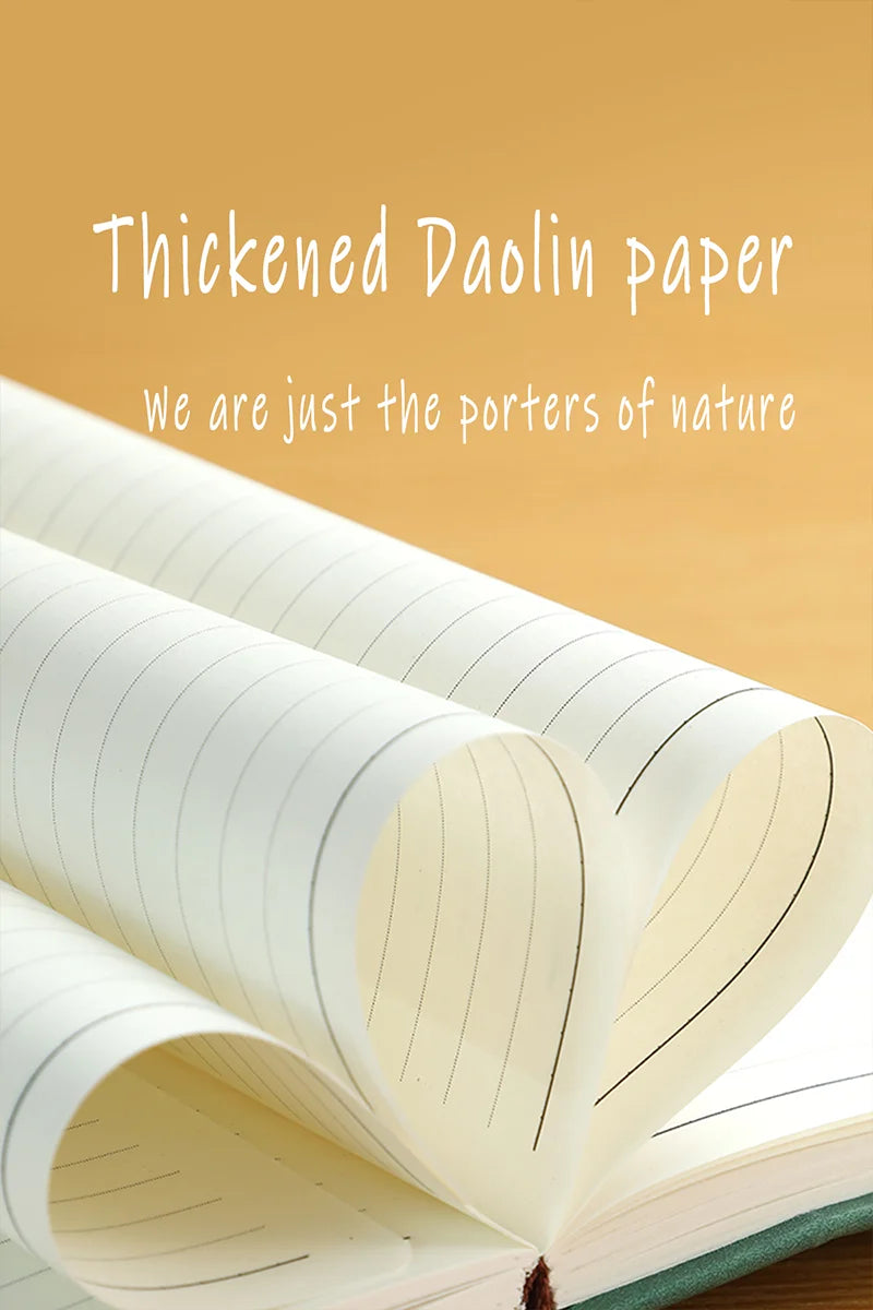 200 Pages A5 Leather Notebook | Personalized Soft Cover & Bookmark