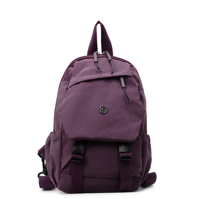 Versatile Solid Color Unisex Small Backpack | Large Capacity Design