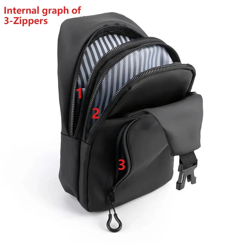 Stylish Men's Chest Bag | Casual One Shoulder Crossbody Design