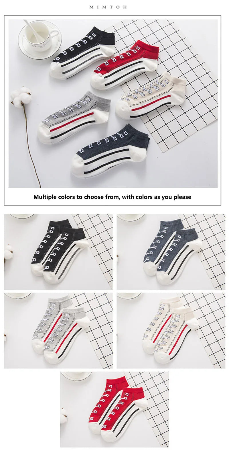 Stylish Unisex Canvas Boat Socks | Trendy Couple Socks