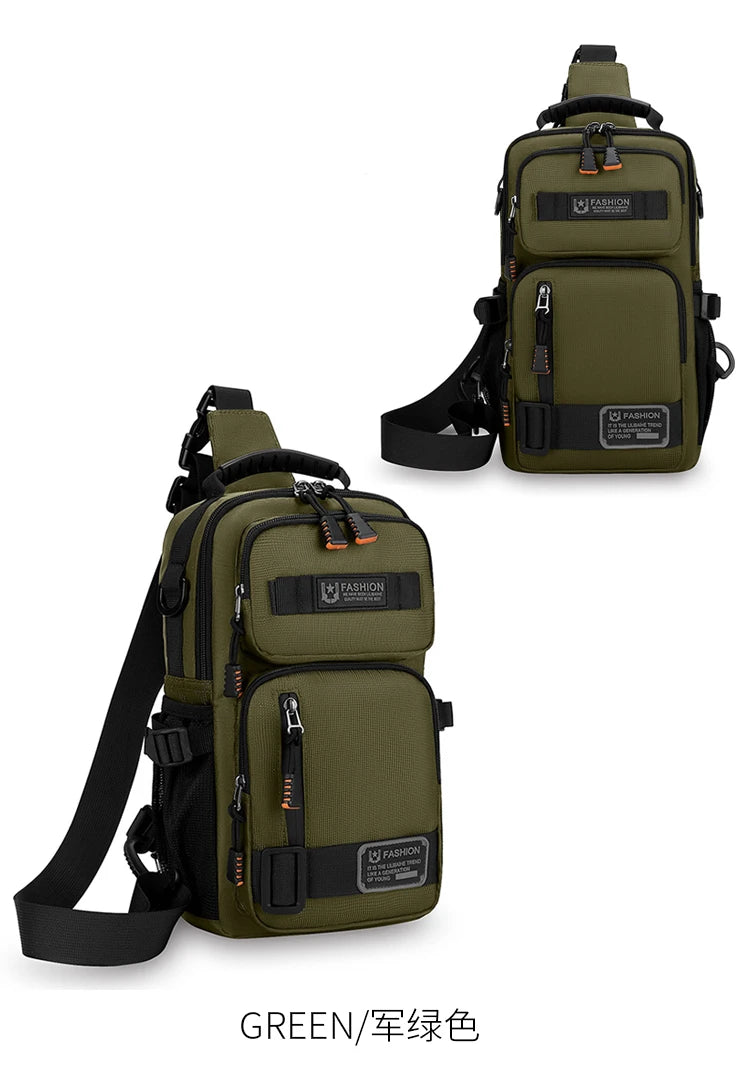 Men's Fashion Oxford Waist Pack | Versatile Casual Chest Bag