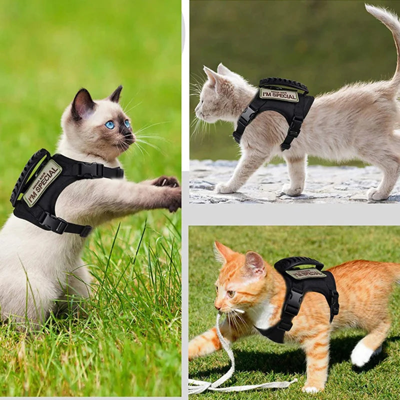 Adjustable Escape-Proof Cat Harness | Comfortable & Secure Fit