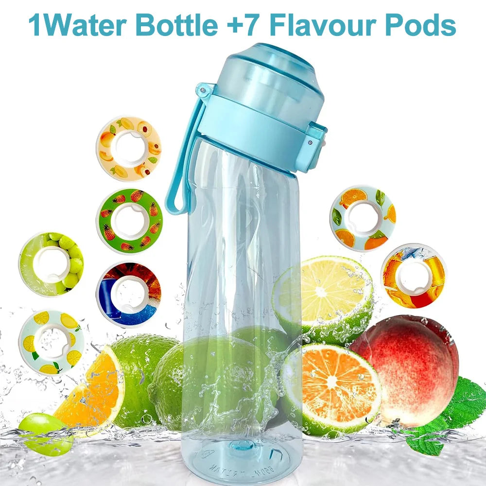 650ML BPA Free Sports Air Water Bottle | Flavor Pods Included