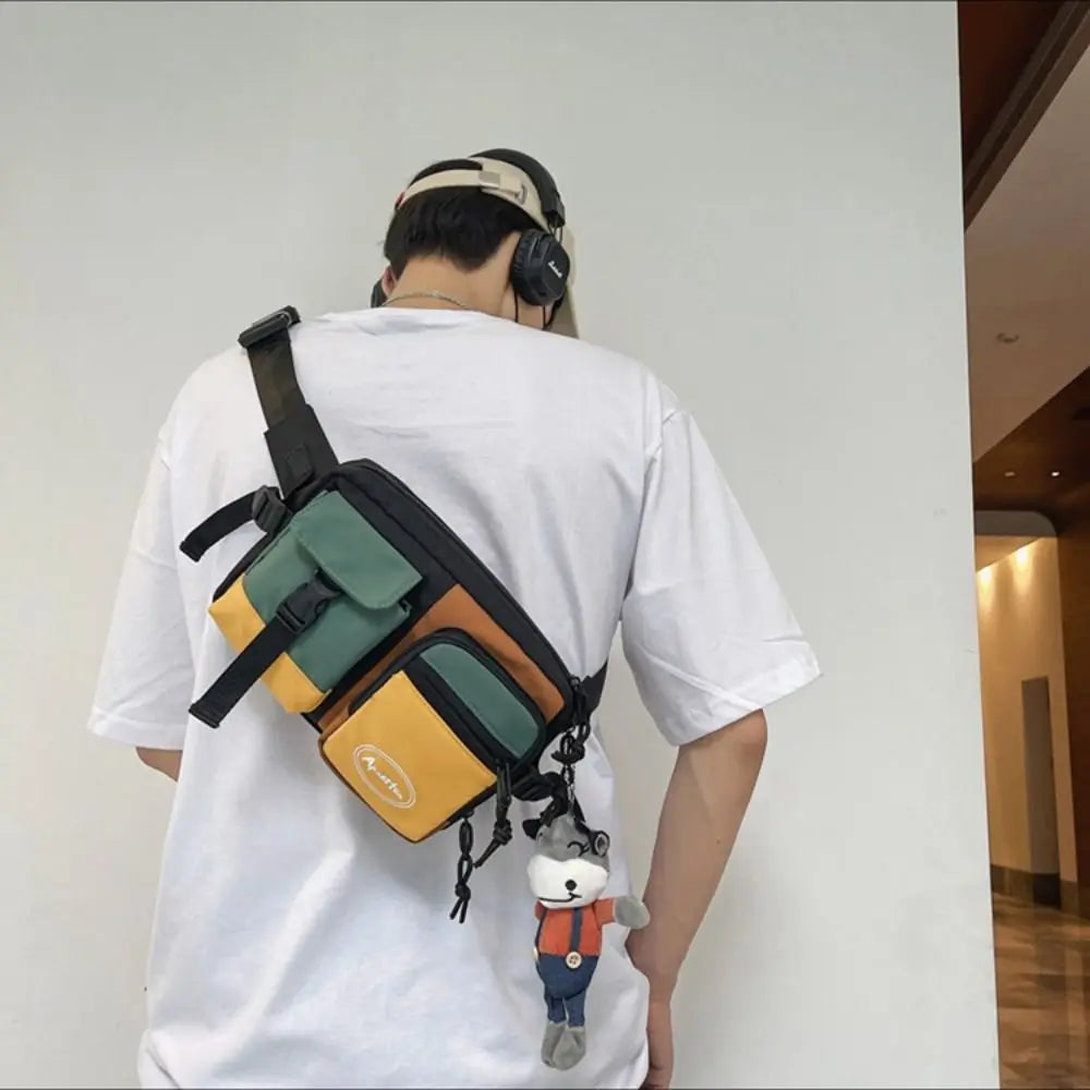 Multifunctional Nylon Chest Bag | Large Capacity Casual Sling Pack