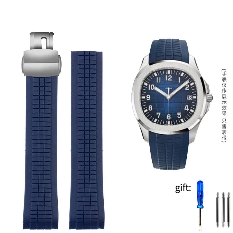 High Quality Soft Rubber Watch Band | 21mm Silicone Replacement Strap