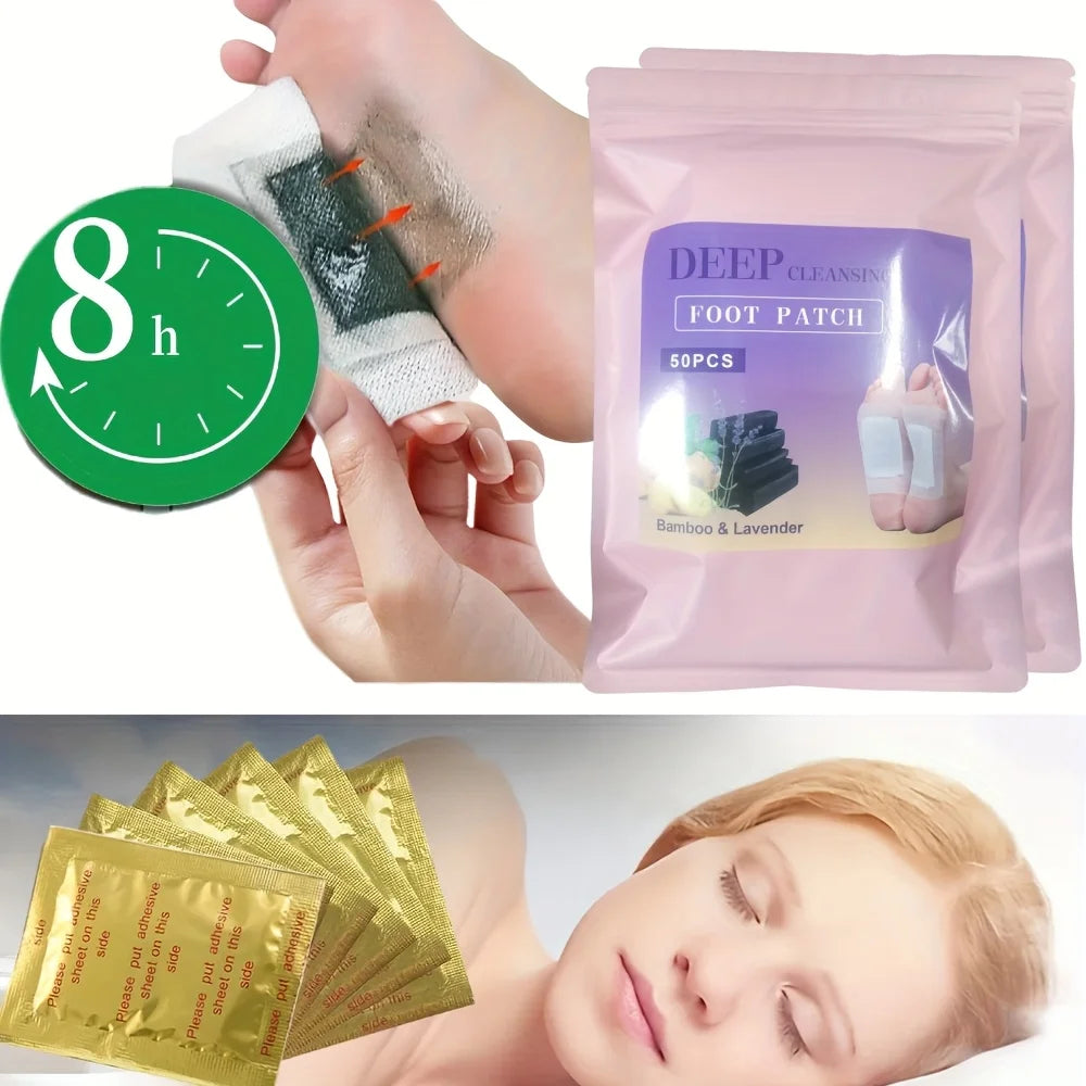 Natural Detox Foot Patches for Stress Relief & Deep Sleep