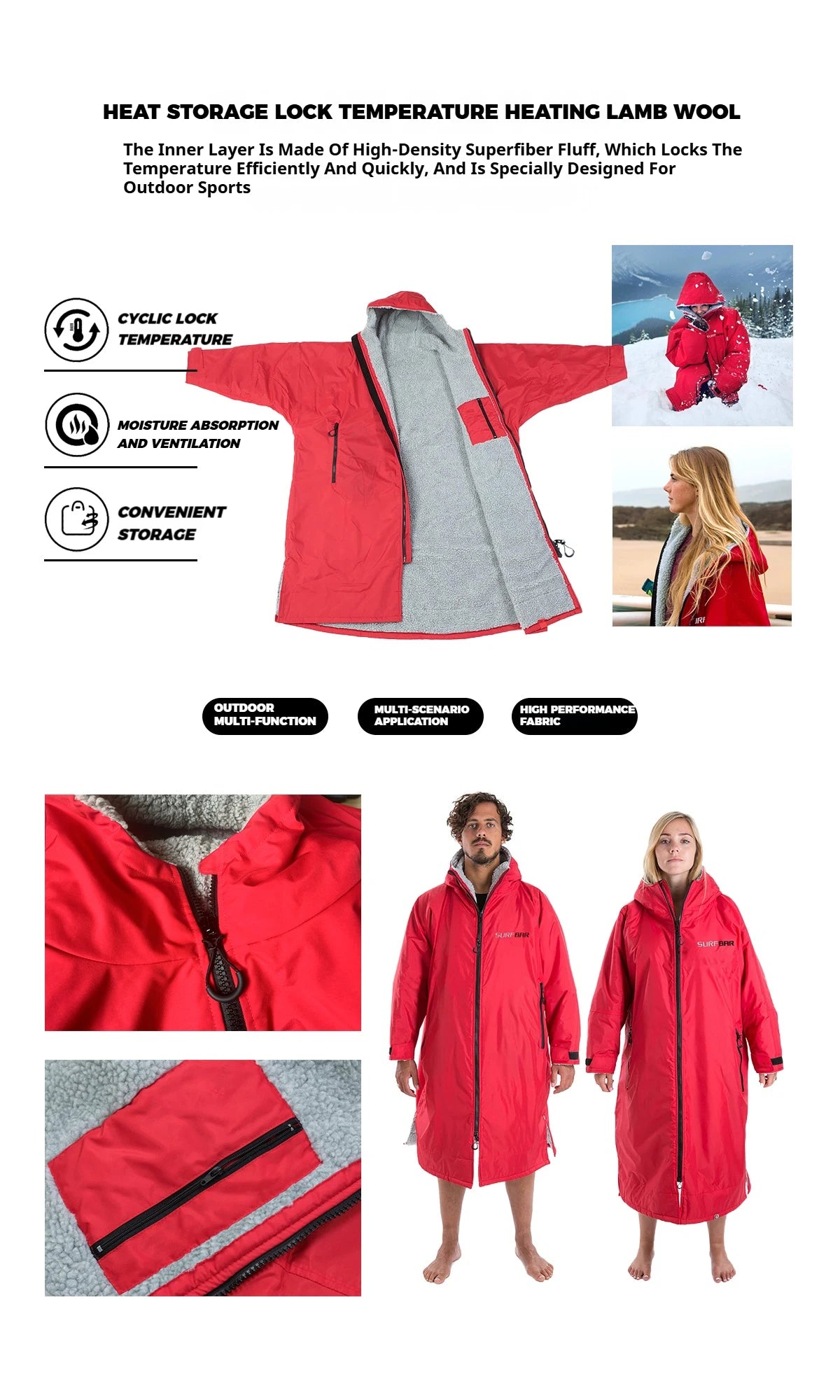 Quick Drying Surf Changing Robe | Weatherproof Jacket & Cloak
