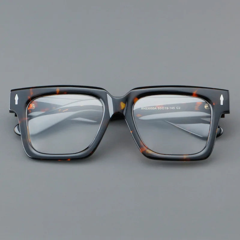 Customizable Retro Geometric Square Anti-Blue Light Eyewear