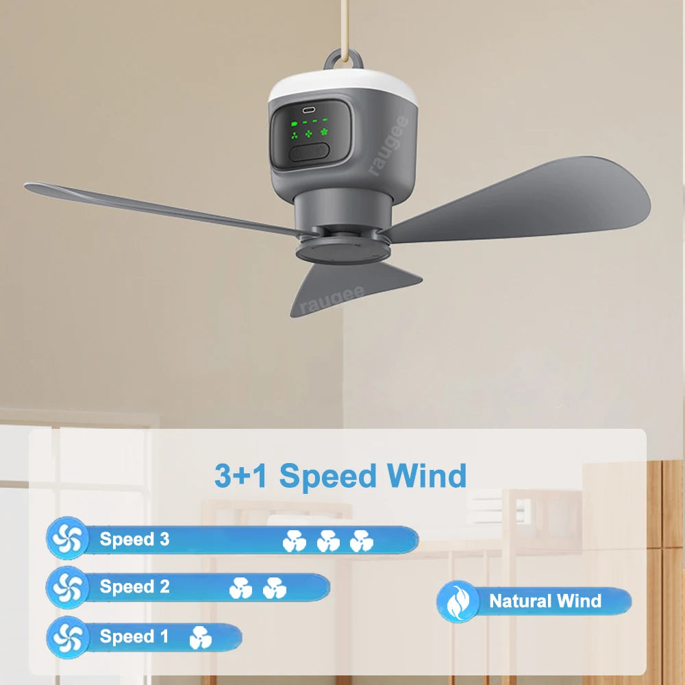 12000mAh Portable Camping Fan with Remote Control | Cool & Light