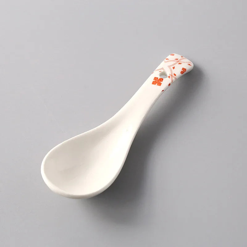 Ceramic Multi-Function Spoon | Japanese Style Tableware for Kitchen
