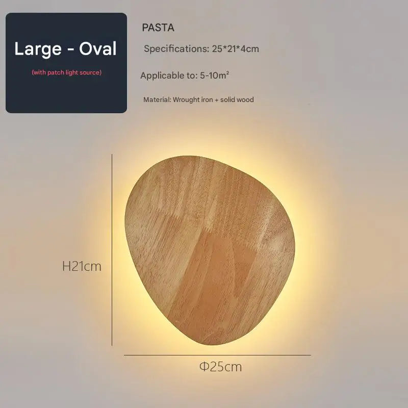 Nordic Wooden Wall Lamp | Creative LED Atmosphere Light