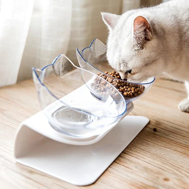 Non-Slip Double Pet Bowl with Stand | Ideal for Cats and Dogs