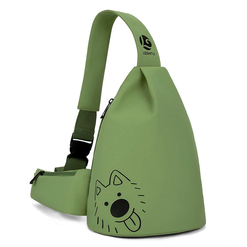Cartoon Chest Sling Bag for Women | Versatile Crossbody Daypack