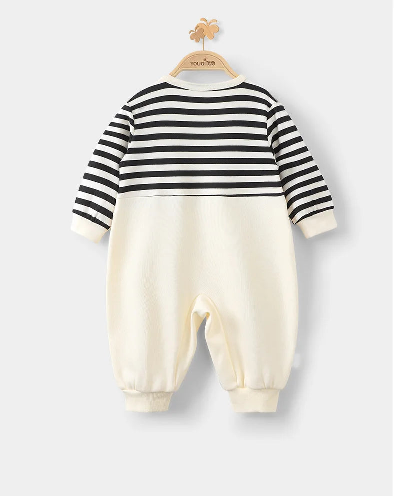 Long-Sleeve Baby Romper | Stylish Two-Piece Autumn Jumpsuit