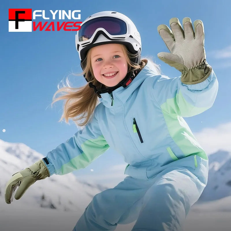 Kids Winter Gloves | Warm, Waterproof, Windproof Skiing Gloves