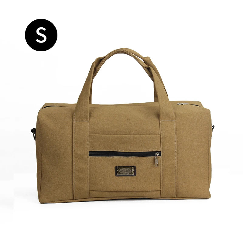 Unisex Soft Canvas Travel Duffle Bag | Large Capacity Tote