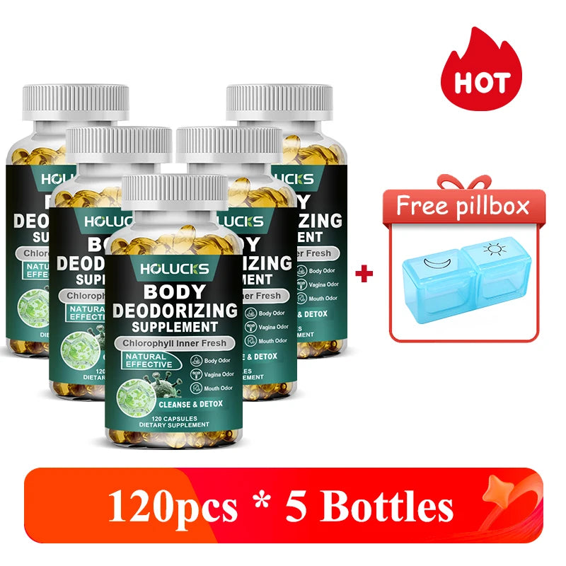 Natural Chlorophyll Capsules for Detox, Digestive & Skin Wellness