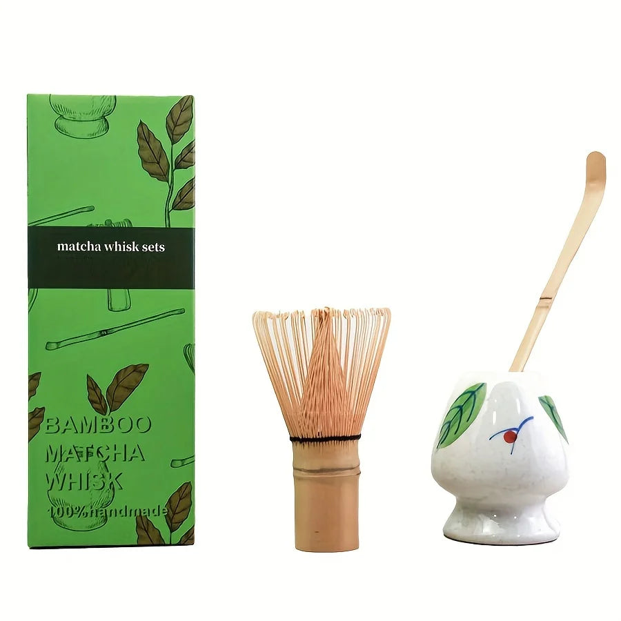 3-Piece Matcha Set | Bamboo Whisk and Ceramic Tea Tools