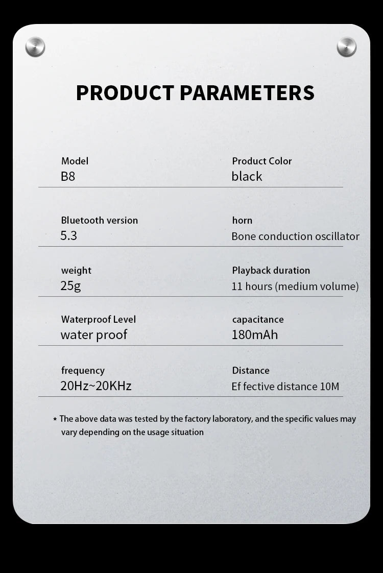 Waterproof Bone Conduction Earphones | Bluetooth Sports Headphones