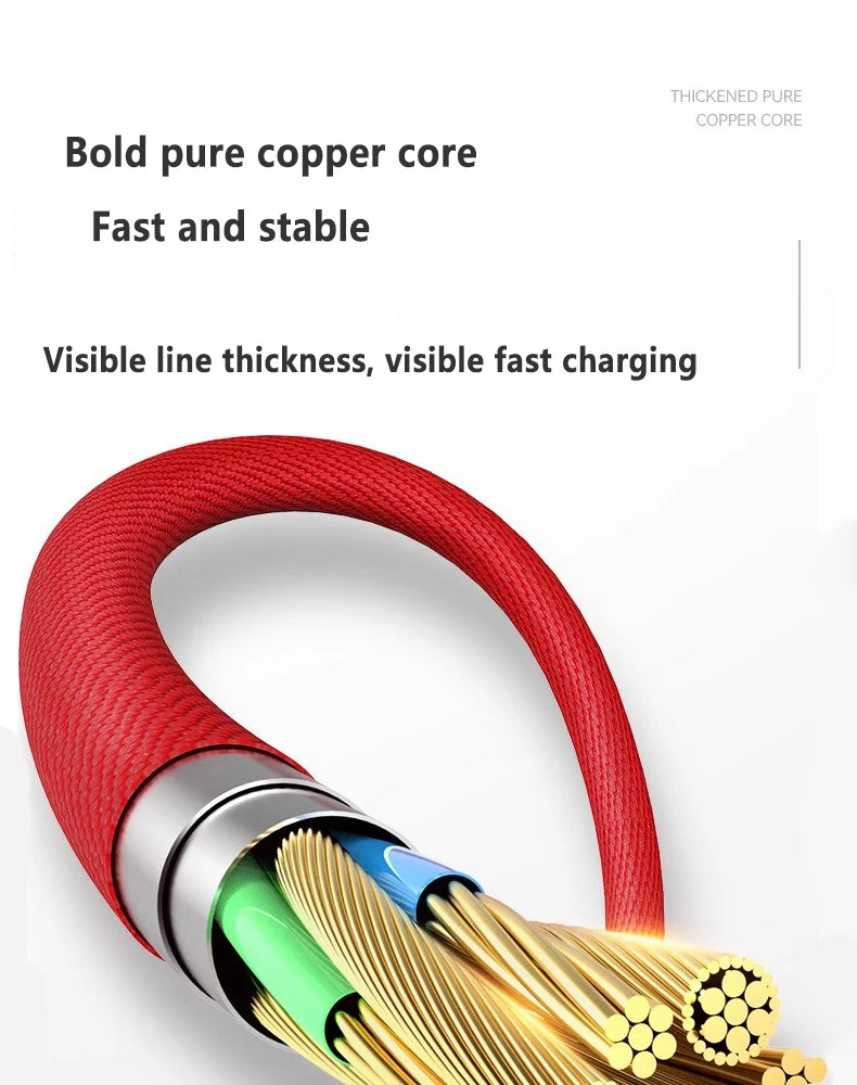 Gaming Elbow Fast Charger Cable for iPhone Devices | Braided USB
