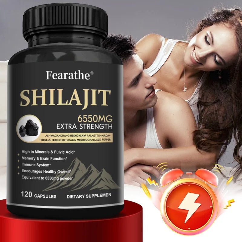 Shilajit Ginseng Maca Capsules | Energy, Endurance & Wellness