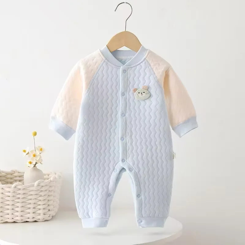 Cute Baby Long Sleeve Cartoon Bodysuit | Warm & Cozy Romper