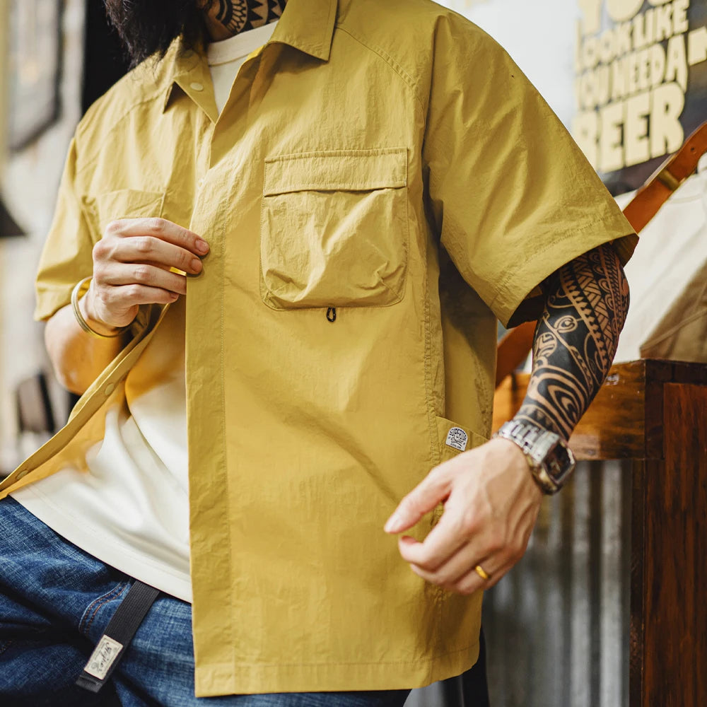 Men's Summer Quick-Dry Short Sleeve Travel Shirt | Lightweight & Stylish