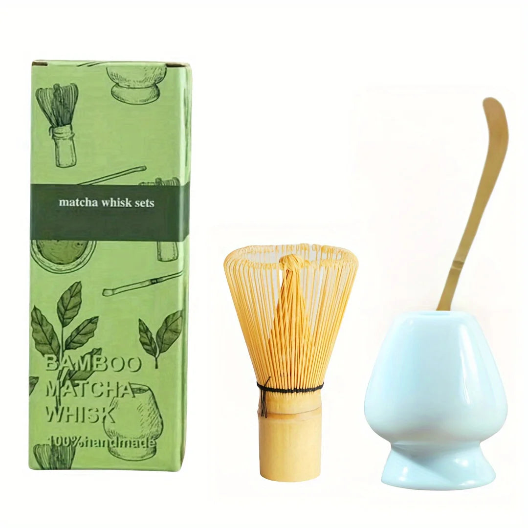3-Piece Matcha Set | Bamboo Whisk and Ceramic Tea Tools