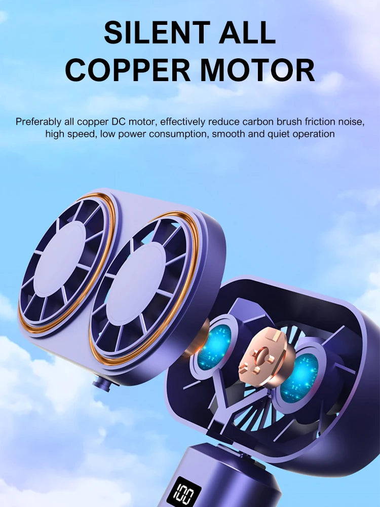 Portable Handheld Turbo Fan | 3 Speed Battery Operated Mini Fan