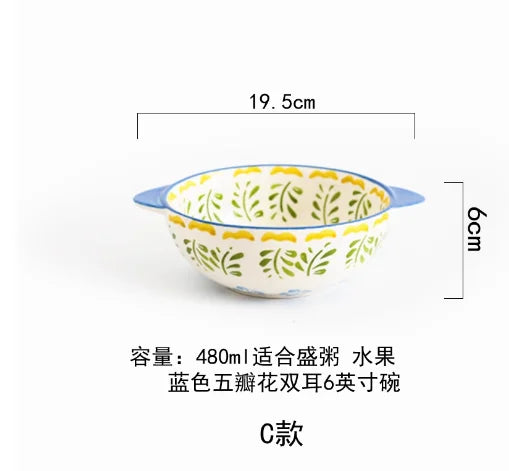 Japanese Style Ceramic Dining Set | Elegant Lemon Collection
