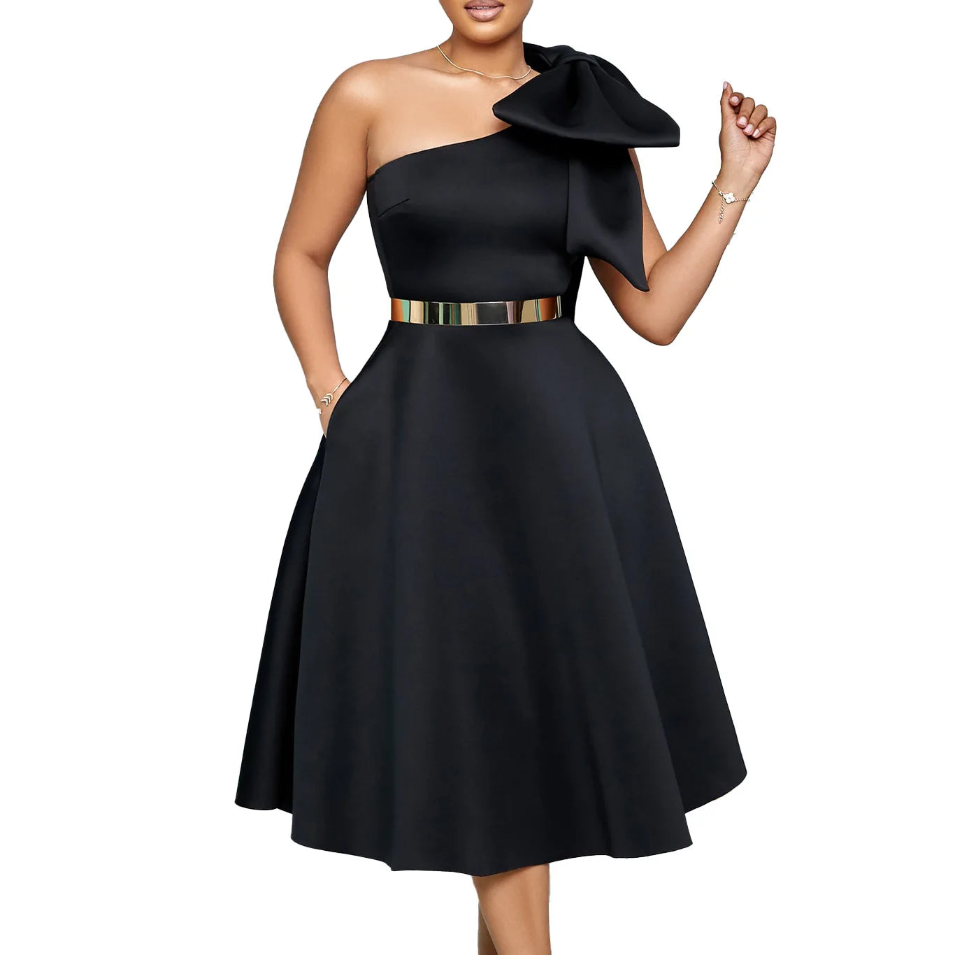 Elegant One Shoulder Dress for Women | Luxurious Summer Fashion