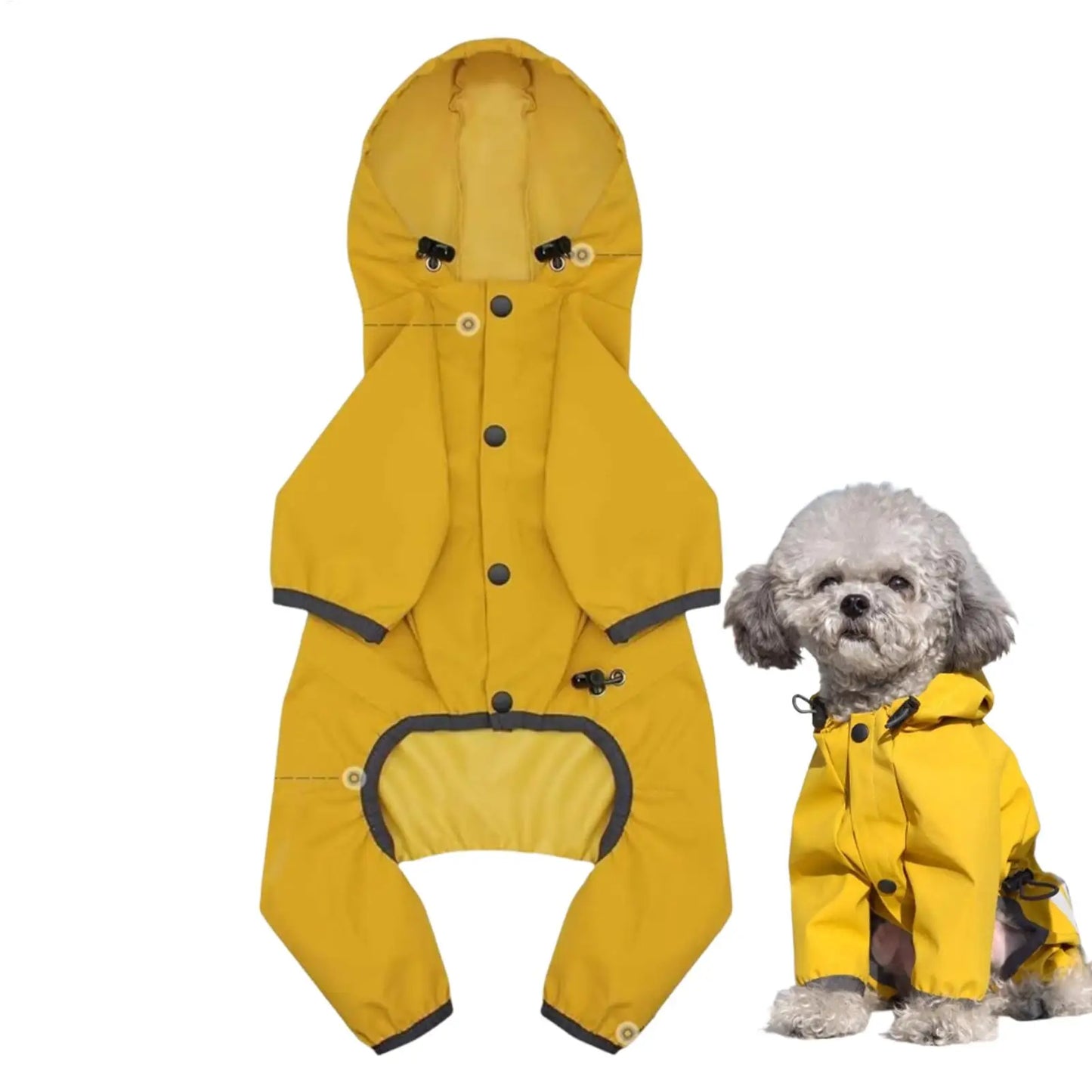 Waterproof Adjustable Dog Raincoat for All Weather Adventures