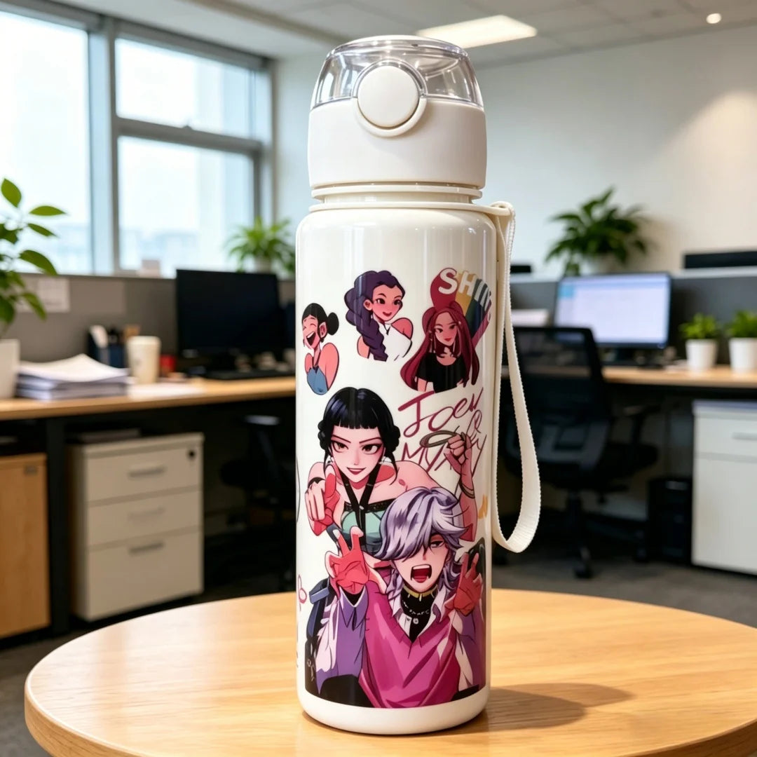 3D Printed Cartoon Water Bottle | Colorful & Portable 700ML