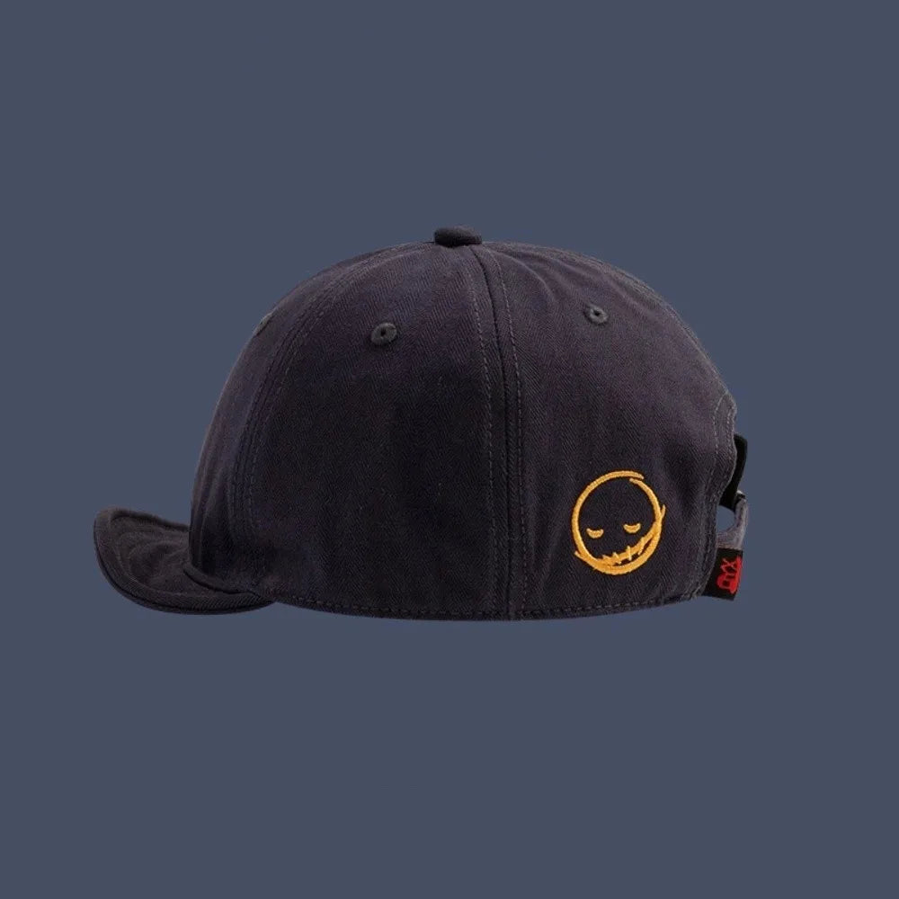 Solid Color Short Brim Baseball Cap | Adjustable Snapback Hat