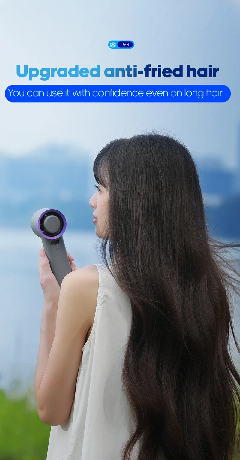 Portable Handheld Turbo Fan | 100 Adjustable Wind Speeds
