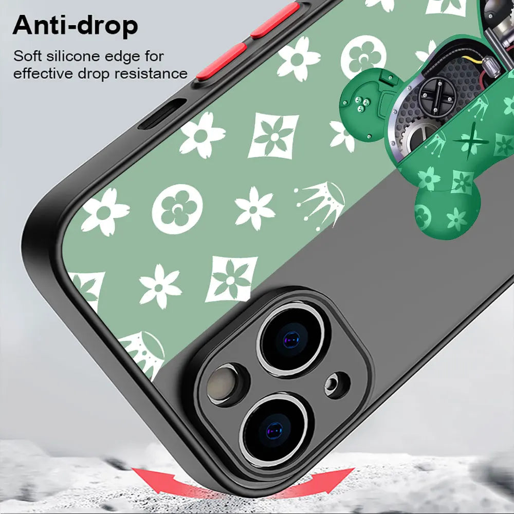 Matte Shockproof Case for iPhone | Luxury Cartoon Design