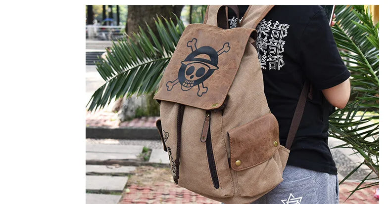 Large Capacity Cartoon Anime Canvas Backpack | Perfect for Fans