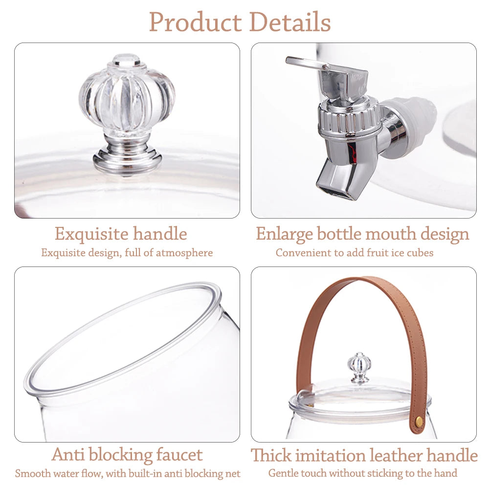 Large Capacity Summer Cold Water Kettle with Tap | Versatile Beverage Dispenser