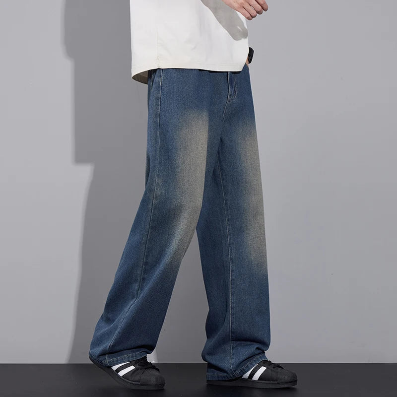 Men's Loose Baggy Jeans | Stylish Wide Leg Denim Trousers