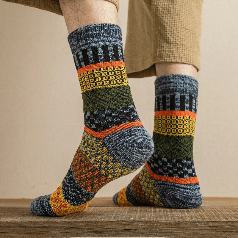 Colorful Wool Socks for Men | Warm & Comfortable Winter Footwear