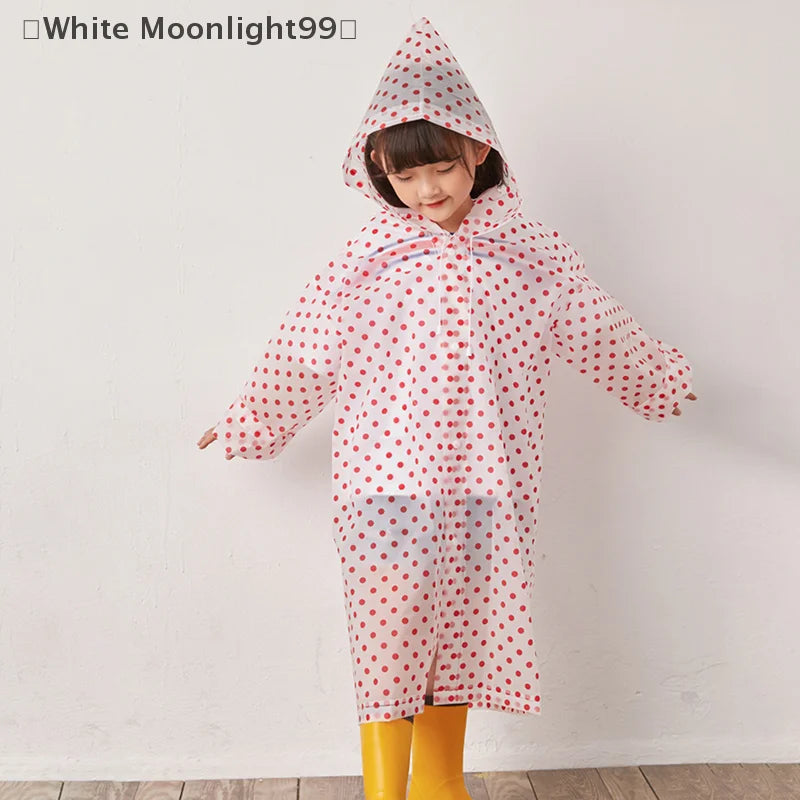 Kids Portable Hooded Raincoat | Waterproof Rain Poncho for Children