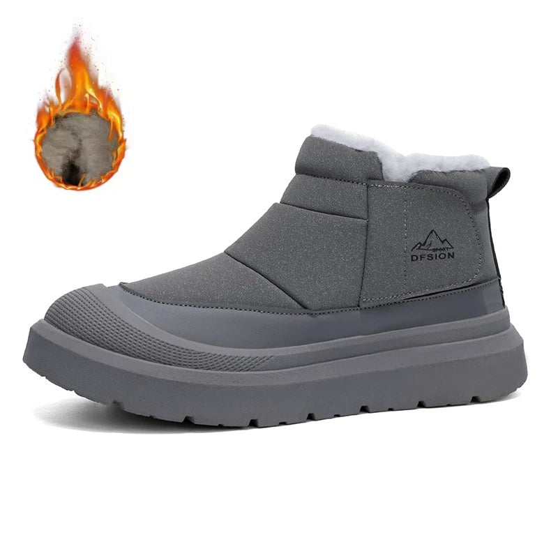 Men's Warm Plush Snow Boots | Cozy Winter Ankle Shoes