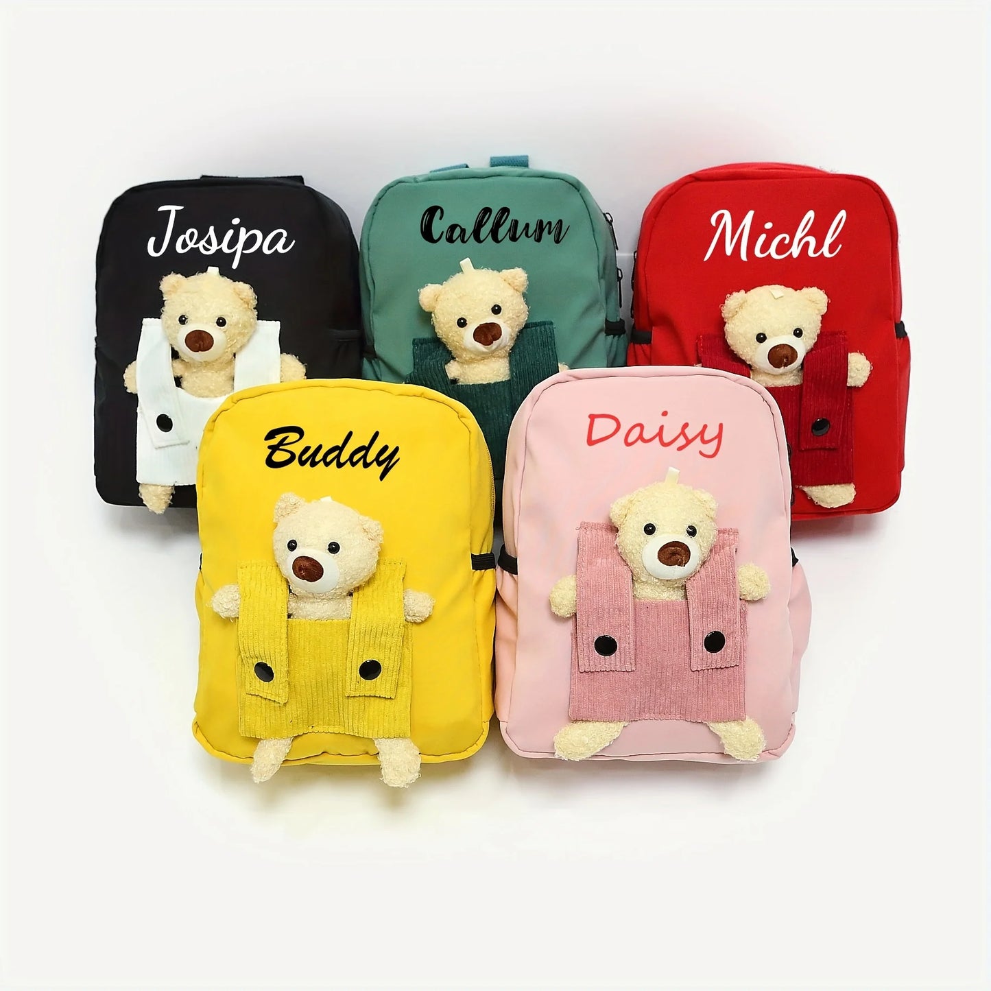 Personalized Plush Bear Backpack | Custom Kids Embroidered Bag