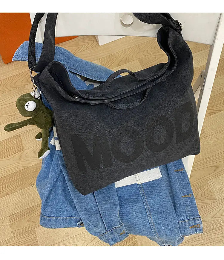 Stylish Women's Canvas Messenger Bag | Trendy Crossbody Handbag