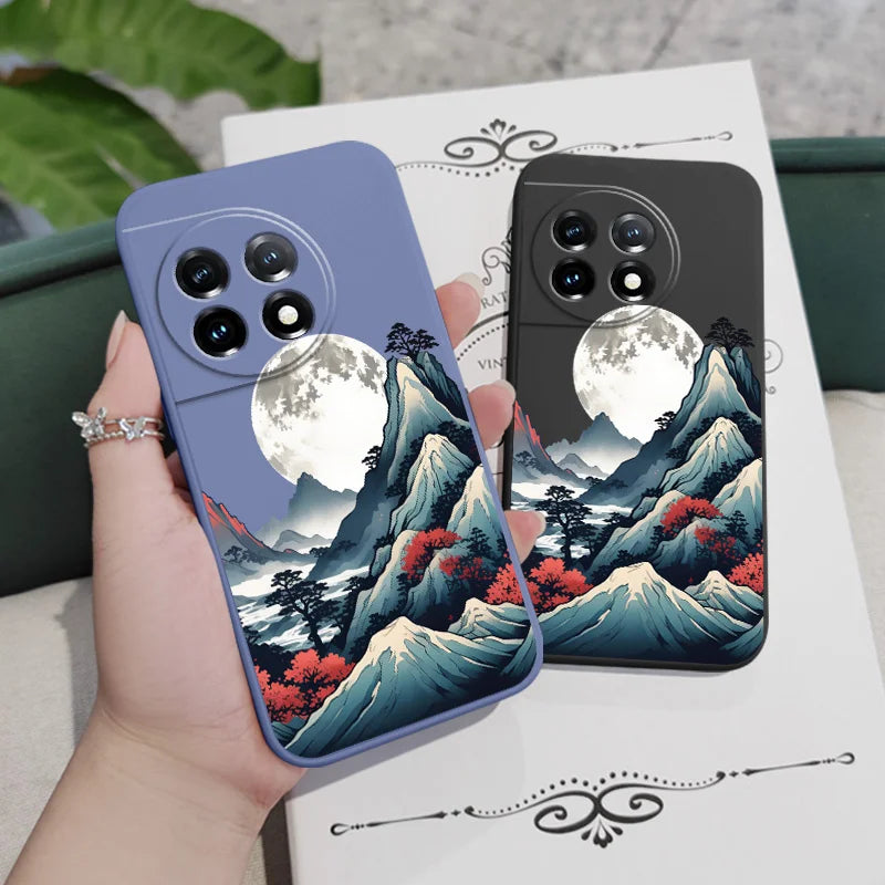 Smoke Mountain Phone Case For Oneplus 13 13R 12 12R 11 11R 10 10R 10T 9R 9RT 9 8T 8 7 7T Pro 5G Liquid Silicone Cover