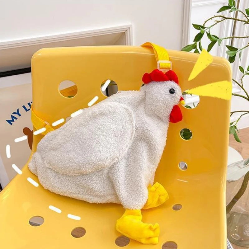 Cute Chicken Shape Crossbody Purse for Women | Cozy Fleece Handbag
