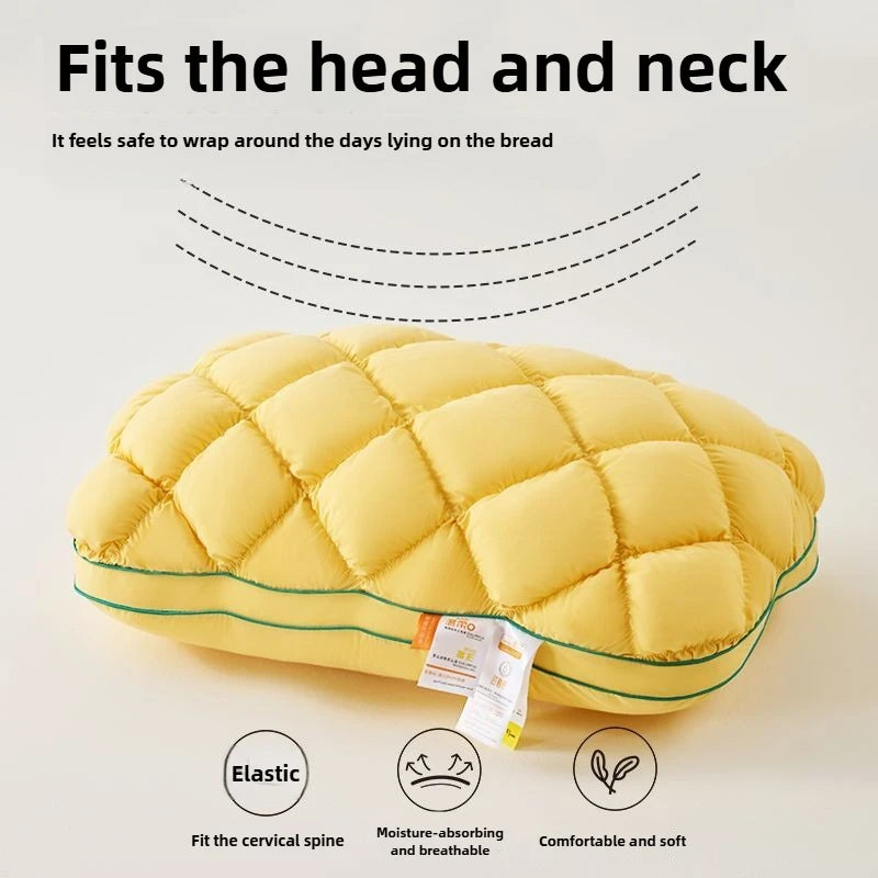 Soft Pineapple Bread Pillow | Fluffy Neck Support for Sleep