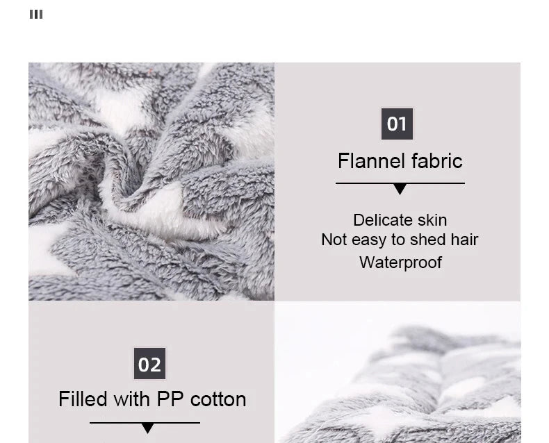 Cozy Flannel Pet Sleeping Mat | Soft Blanket for Dogs & Cats